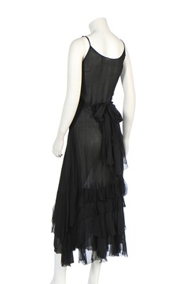 Lot 321 - A good beaded black satin evening cape, 1930s