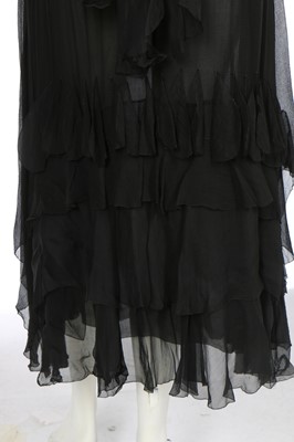 Lot 321 - A good beaded black satin evening cape, 1930s