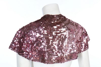 Lot 323 - Two sequined tulle evening capelets, 1930s