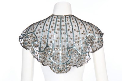 Lot 322 - Two sequined tulle evening capelets