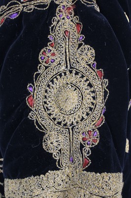 Lot 328 - Two black velvet coats, 1930s