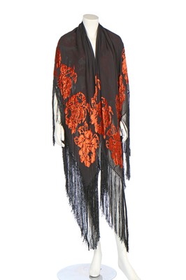 Lot 328 - Two black velvet coats, 1930s