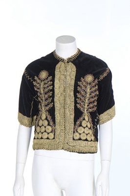 Lot 328 - Two black velvet coats, 1930s