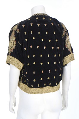 Lot 328 - Two black velvet coats, 1930s