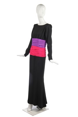 Lot 354 - An Yves Saint Laurent couture marocain crêpe evening gown, probably Autumn-Winter 1983-84
