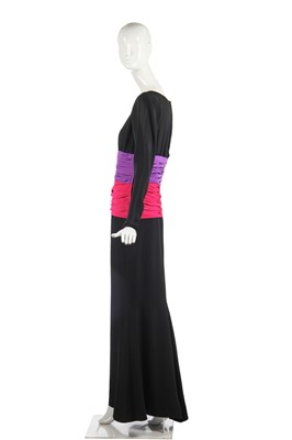 Lot 354 - An Yves Saint Laurent couture marocain crêpe evening gown, probably Autumn-Winter 1983-84