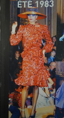 Lot 356 - Three Yves Saint Laurent couture printed silk ensembles, 1980s
