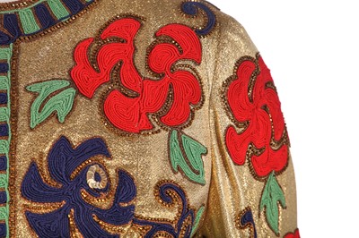 Lot 321 - A Marc Bohan for Christian Dior chinoiserie lamé jacket, probably Autumn-Winter 1975-76