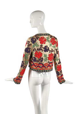 Lot 321 - A Marc Bohan for Christian Dior chinoiserie lamé jacket, probably Autumn-Winter 1975-76