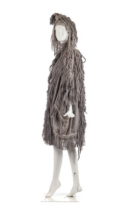 Lot 339 - An Issey Miyake fringed coat and hat, Autumn-Winter, 1985-86