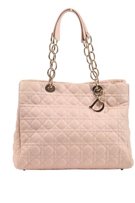 Lot 103 - A Dior pale pink Cannage lambskin leather shoulder bag shopper, 2000s