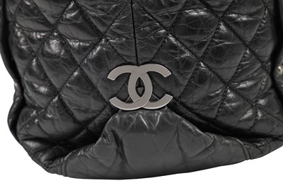 Lot 13 - A Chanel black quilted lambskin leather bag, 2005-2006