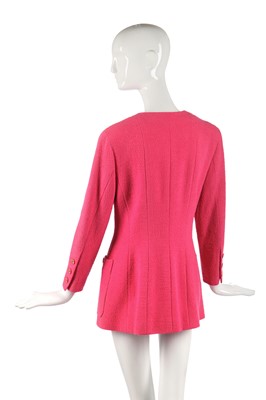 Lot 28 - A Chanel bubblegum-pink bouclé wool-blend jacket, Autumn-Winter 1991-92