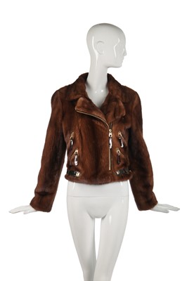 Lot 93 - A brown mink bomber jacket, modern