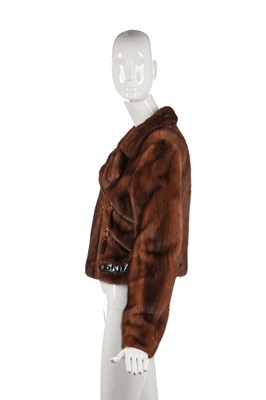 Lot 93 - A brown mink bomber jacket, modern