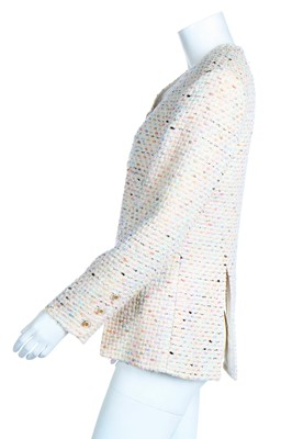 Lot 53 - A Chanel pastel tweed jacket, late 1980s-early 1990s
