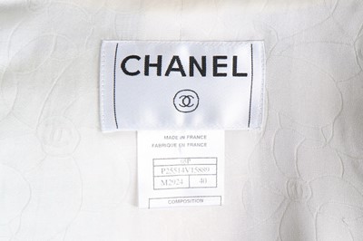 Lot 59 - A Chanel pastel checked cotton-tweed jacket, early 2000s