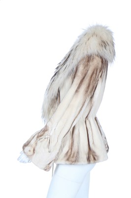 Lot 109 - A shaved mink coat with hood, probably 1990s