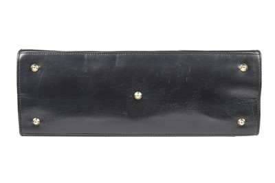 Lot 14 - A Gucci black leather handbag, 1980s