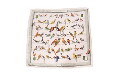 Lot 84 - An Hermès silk scarf, 'Les Oiseaux des Champs et des Bois', 1954