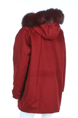 Lot 97 - A Loro Piana 'Icery Long' coat in dark-red cashmere, modern