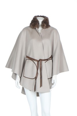 Lot 99 - A Loro Piana 'Fulham' taupe baby cashmere cape, modern