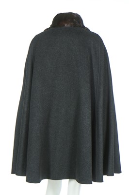 Lot 103 - A Loro Piana charcoal-grey cashmere cape, modern