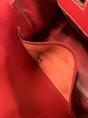 Lot 69 - An Hermès Rouge Braise togo leather Birkin 35, 2002