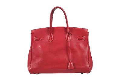 Lot 45 - An Hermès Rouge Braise Togo leather Birkin 35, 2002