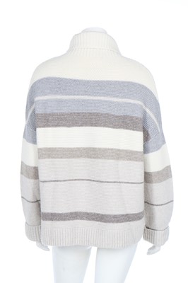 Lot 104 - A Loro Piana striped, knitted, cashmere ankle-length cardigan, modern