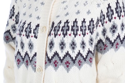Lot 105 - A Loro Piana Fair Isle knitted cashmere cardigan, modern