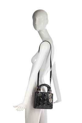 Lot 65 - A mini Lady Dior bag in Cannage patent leather, circa 2008