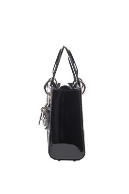 Lot 102 - A mini Lady Dior bag in Cannage patent leather, circa 2008