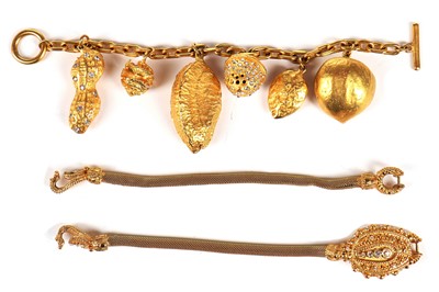 Lot 38 - A Christian Dior boutique gilt Hellenistic style necklace/bracelet, 1980s