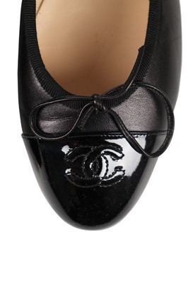 Lot 17 - Two pairs of Chanel two-tone leather ballet flats, modern