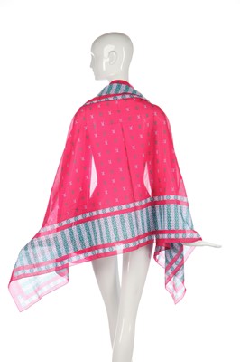 Lot 114 - A Louis Vuitton monogram printed cotton summer shawl, modern