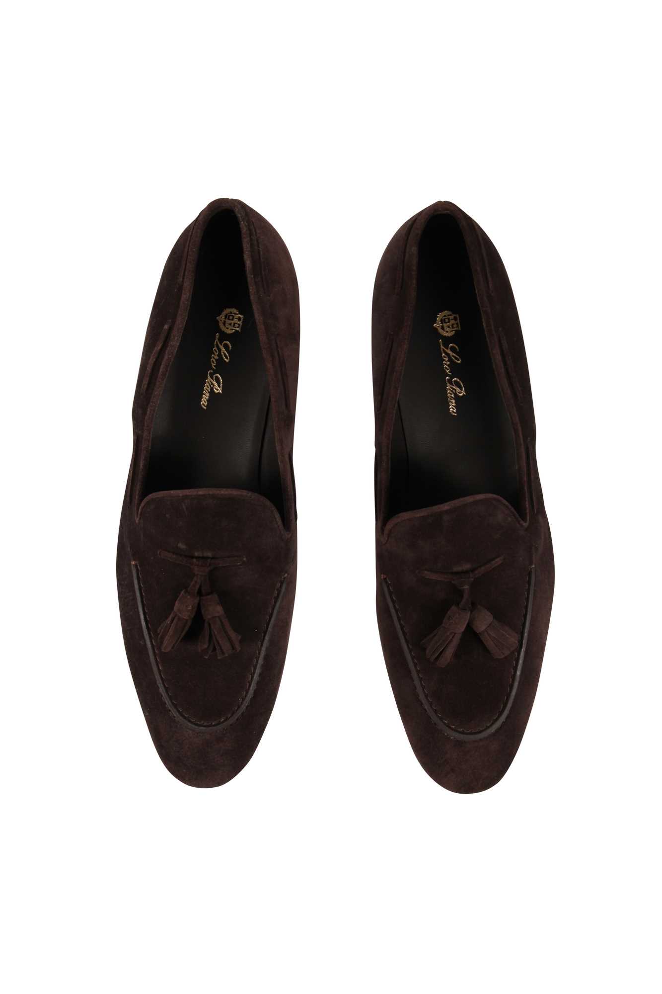 Lot 76 - Two pairs of Loro Piana suede loafers, modern,