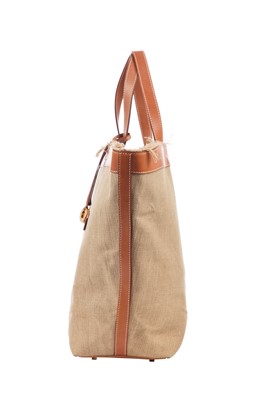 Lot 74 - A Loro Piana canvas and leather summer tote bag, modern