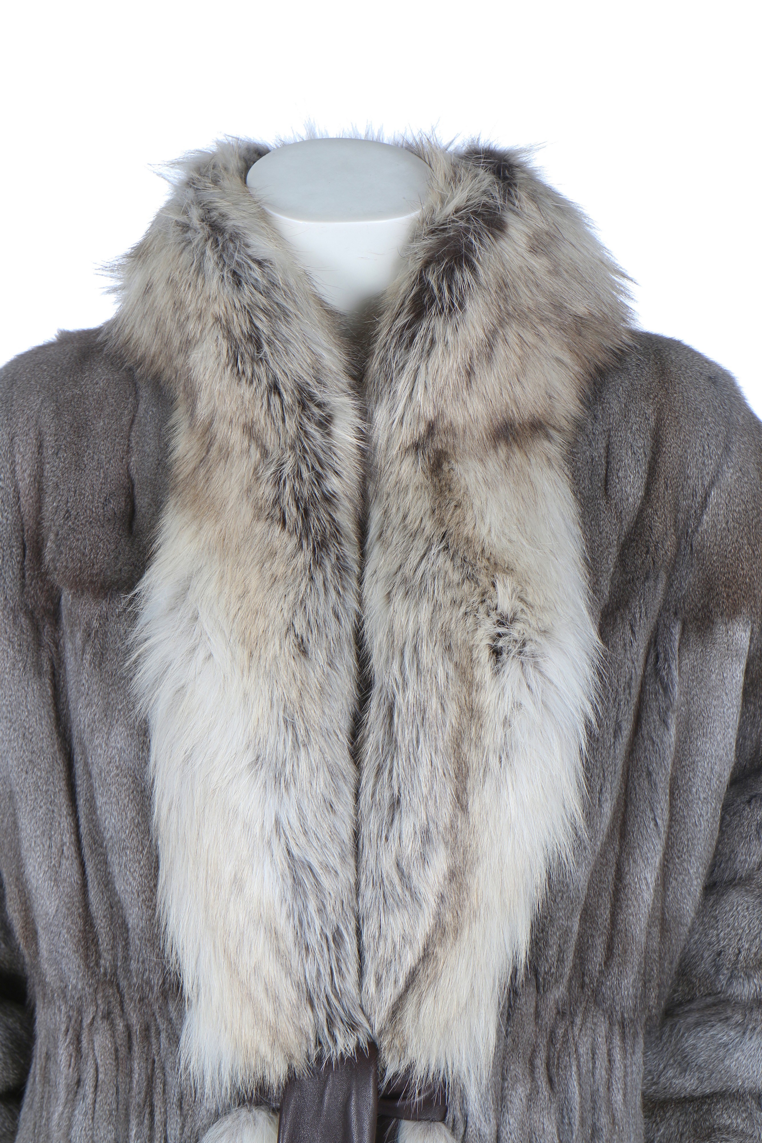 Lot 91 - An Yves Saint Laurent grey squirrel fur coat,