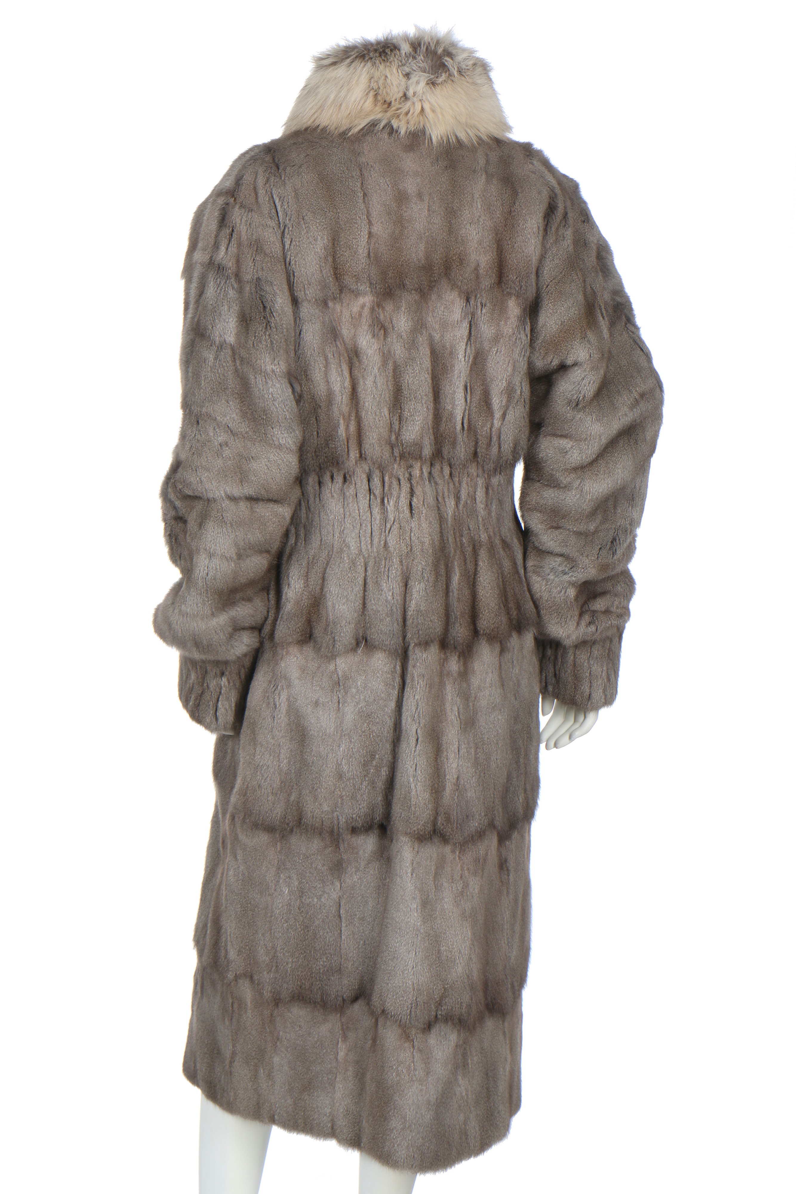 Lot 91 - An Yves Saint Laurent grey squirrel fur coat,