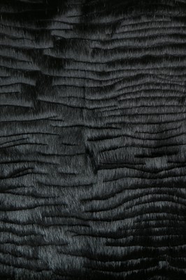 Lot 92 - An Armani shaved black rabbit fur evening coat, 2000s