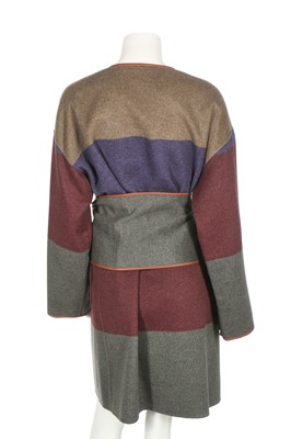 Lot 82 - A Loro Piana reversible striped cashmere coat, modern