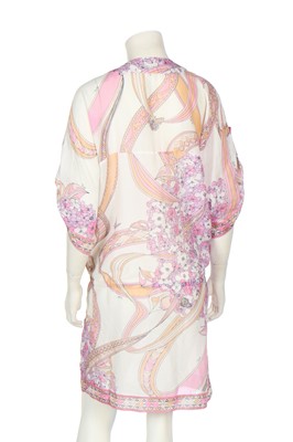 Lot 98 - Two Pucci printed silk cover-ups in shades of pink and orange, modern