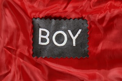 Lot 167 - A BOY London hand-painted black leather jacket, probably early 1990s