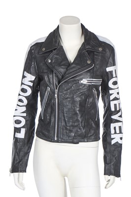 Lot 168 - A BOY London hand-painted leather jacket, probably early 1990s