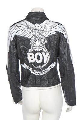 Lot 168 - A BOY London hand-painted leather jacket, probably early 1990s