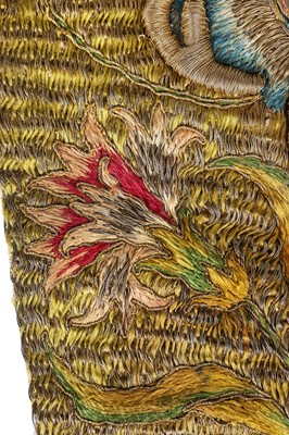 Lot 425 - An embroidered stomacher, English, circa 1700