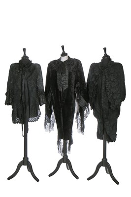 Lot 412 - A group of mainly black clothing, late 1880s-1910