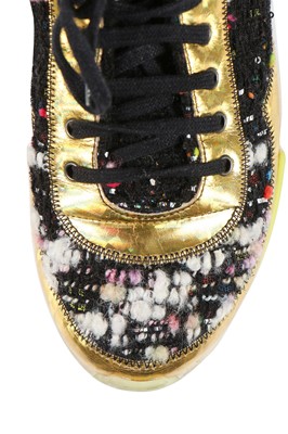 Lot 73 - A pair of Chanel fantasy tweed trainers, Autumn-Winter 2014-15