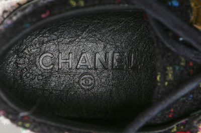 Lot 73 - A pair of Chanel fantasy tweed trainers, Autumn-Winter 2014-15
